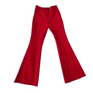 White House Black Market Piper Flare Pandora Pants Ruby Rush Red Size 0R NEW